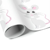 Cute Gray Mouse Cadeaupapier (Rol Hoek)