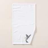 Cute Gray Rabbit Among the Grass (Serviette à main)