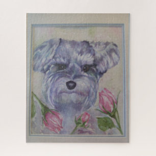 Cute Gray Schnauzer Puppy Legpuzzel