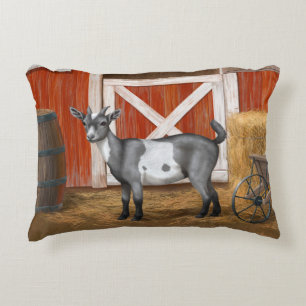 Cute Gray Spotted Goat Accent Kussen