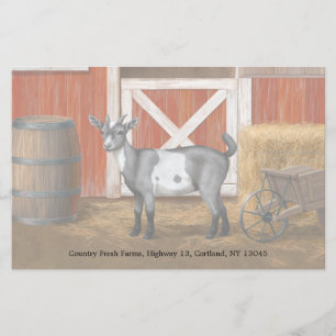 Cute Gray Spotted Goat Briefpapier