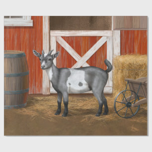 Cute Gray Spotted Goat Cadeaupapier