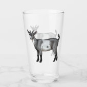 Cute Gray Spotted Goat Glas (Voorkant)