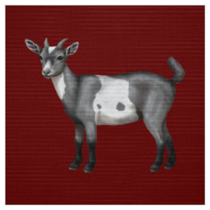 Cute Gray Spotted Goat Stof