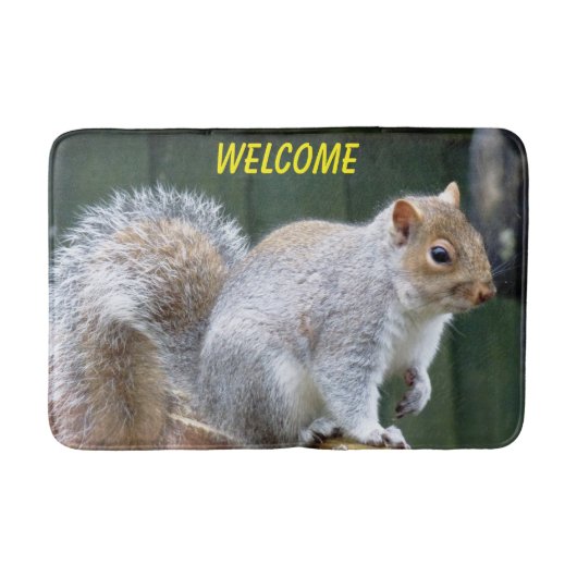 Cute Gray Squirrel Badmat (Voorkant)