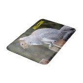 Cute Gray Squirrel Badmat (Gekanteld)