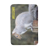 Cute Gray Squirrel Badmat (Voorkant Verticaal)
