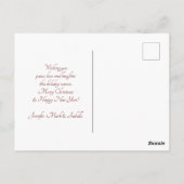 Cute Gray Tabby Cat Kerstmis Pet Xmas Briefkaart (Achterkant)