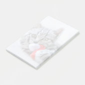Cute Gray Tabby Cat met kerstPet Xmas Post-it® Notes (Schuin)