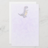 Cute Gray Tyrannosaurus Rex Dinosaur Speelgoed Briefpapier (Voorkant / Achterkant)