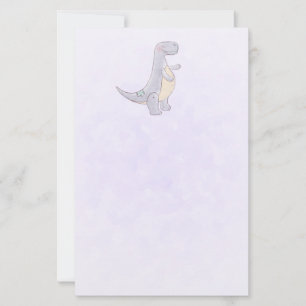 Cute Gray Tyrannosaurus Rex Dinosaur Speelgoed Briefpapier