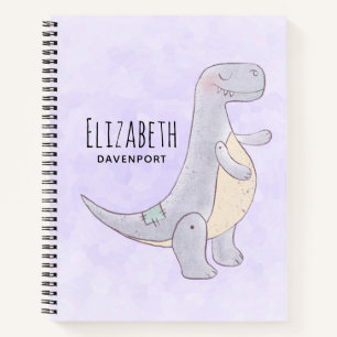 Cute Gray Tyrannosaurus Rex Dinosaur Speelgoed Notitieboek