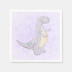 Cute Gray Tyrannosaurus Rex Dinosaur Speelgoed Servet