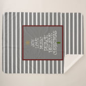 Cute Gray/White Spirit of Kerstmis Sherpa Deken (Voorkant (horizontaal))