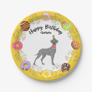 Cute Great Dane Dog Birthday Party Paper Bord