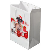 Cute Great Dane Dog-kerstkerstkerstkerstkerstkerst Medium Cadeauzakje (Achterkant Gekanteld)