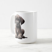 Cute Great Dane Puppy Koffiemok (Voorkant links)