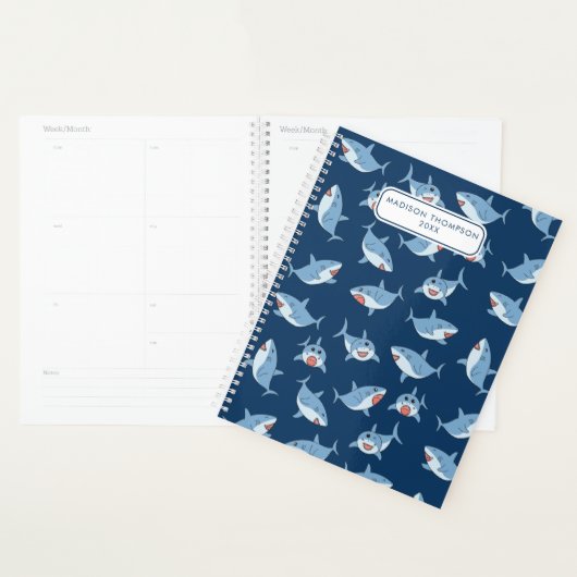 Cute Great White Sharks Motif Océan (Devant avec enveloppe)