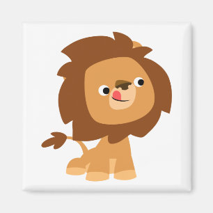 Cute Greedy Cartoon Lion Magnet Magneet