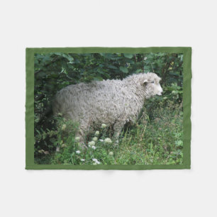 Cute Greedy Sheep Eating Fleece Blanket