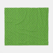 Cute Green Aliens Pattern Fleece Blanket Deken (Voorkant (Horizontaal))