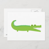 Cute Green Alligator Briefkaart (Voorkant / Achterkant)