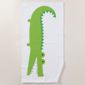 Cute Green Alligator Strandlaken (Voorkant)