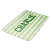 Cute Green and White Badmat (Gekanteld)