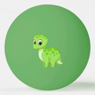 Cute Green Baby Brontosaurus Dinosaur Pingpongballen
