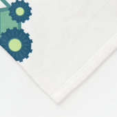 Cute Green Backhoe Funny Excavator Digger Boys Fleece Deken (Hoek)