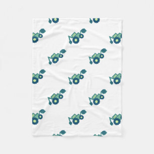 Cute Green Backhoe Funny Excavator Digger Boys Fleece Deken