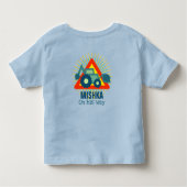 Cute Green Backhoe Funny Excavator Digger Boys Kinder Shirts (Achterkant)