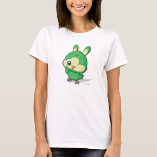Cute Green Bird Funny Cartoon Character T shirt