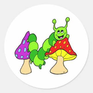Cute Green Caterstyle Ronde Sticker