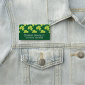 Cute Green Clover Patroon Naamplaatje (In situ)