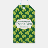 Cute Green Clover Shamrock Pattern Hartelijk dank Cadeaulabel (Voorkant)