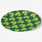 Cute Green Clover Shamrock Pattern Papieren Bordje (Gekanteld)