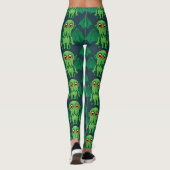 Cute Green Cthulhu Monster Leggings (Achterkant)