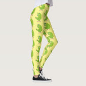Cute green curious paraket cartoon leggings (Rechts)