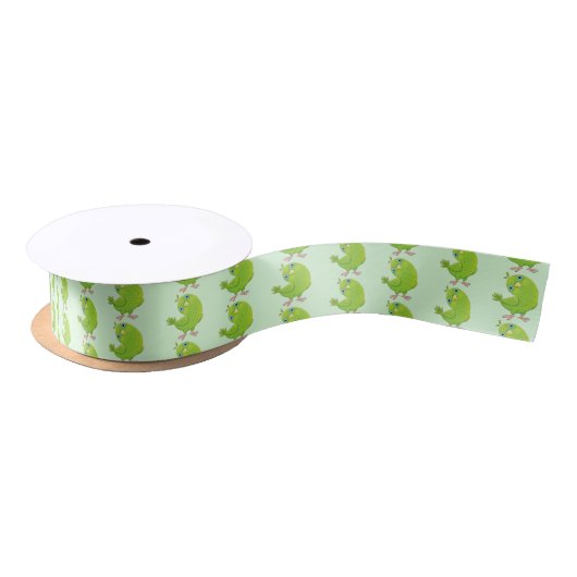 Cute green curious paraket cartoon lint (Spoel)