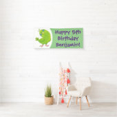 Cute green curious paraket cartoon spandoek (Insitu)