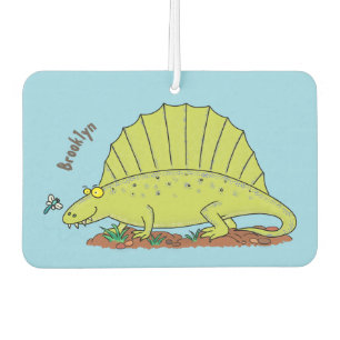 Cute green dimetrodon cartoon illustration luchtverfrisser