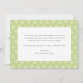 Cute Green Dinosaur Baby Foto Birth Aankondiging (Achterkant)