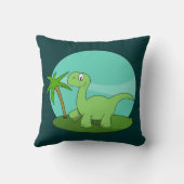 Cute Green Dinosaur Kussen (Achterkant)
