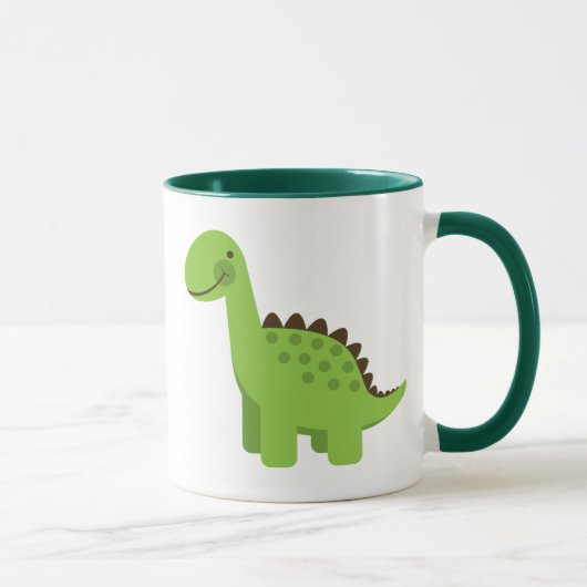 Cute Green Dinosaur Mok (Rechts)