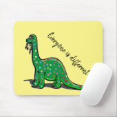 Cute Green Dinosaur Mousepad Muismat (Met muis)