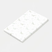 Cute Green Dinosaur Pattern Post-it® Notes (Schuin)