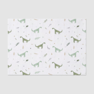 Cute Green Dinosaur Pattern Tissuepapier
