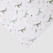 Cute Green Dinosaur Pattern Tissuepapier (Detail)
