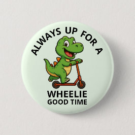 Cute Green Dinosaur Ronde Button 5,7 Cm